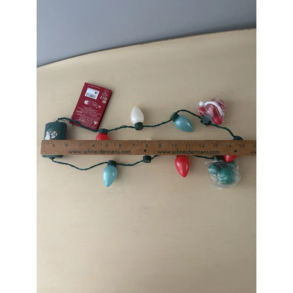 Disney Parks Mickey & Minnie Animated Glow Christmas Holiday Light-up Necklace